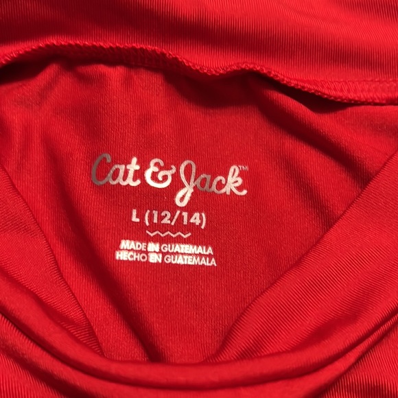 Cat &Jack Red Rash Guard Rashguard - Picture 2 of 2